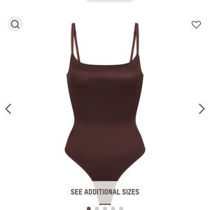 NWT SKIMS Barely There Scoop Neck Bodysuit Cocoa